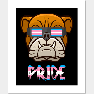 Bulldog Transgender Flag Lgbt Posters and Art